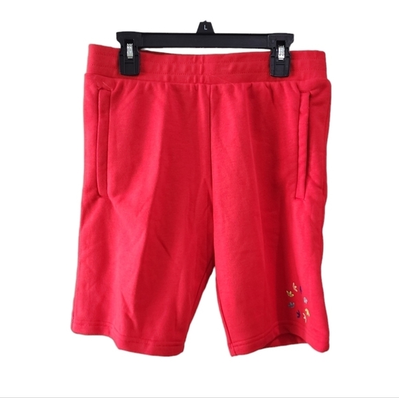 🆕️ Adidas Boys Terry Cotton Shorts Red he6834 - Picture 4 of 10